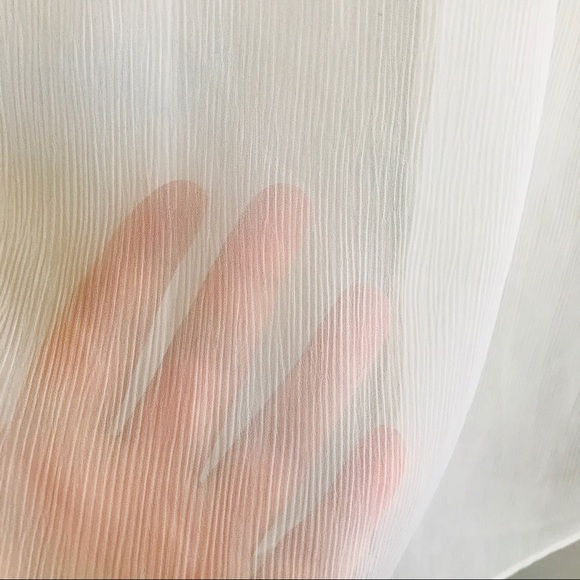 Ann Taylor Loft antique white chiffon blouse - Picture 10 of 10